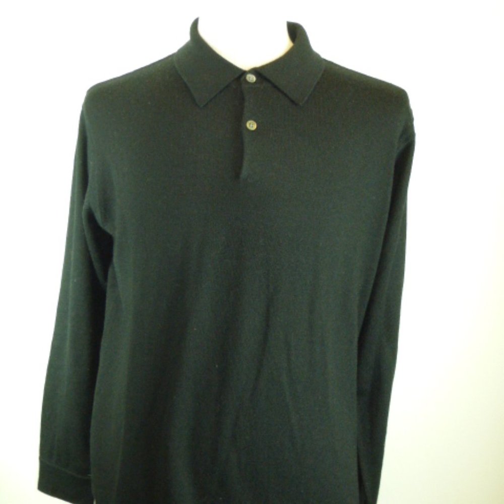 METROPOLITAN VIEW Bloomingdales  POLO sweater shirt  L merimo wool